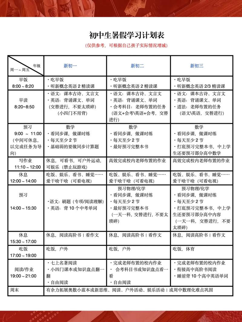 女生暑假自辱 30 天计划表,只为更好的发育