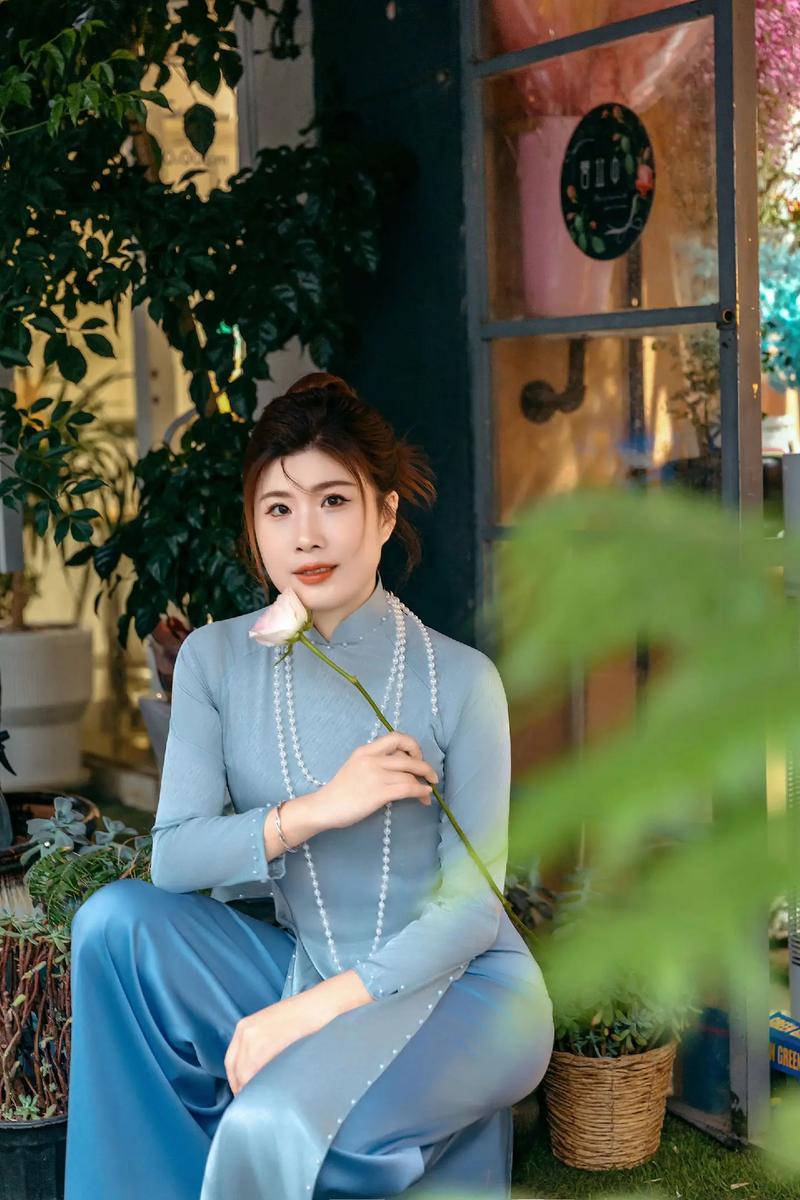 越南传统服饰奥黛 freexxxx 性的优雅展现