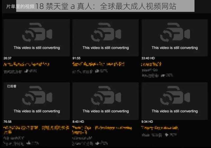 18 禁天堂 a 真人:全球最大成人视频网站