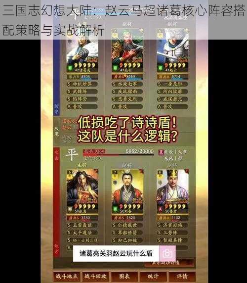 三国志幻想大陆:赵云马超诸葛核心阵容搭配策略与实战解析