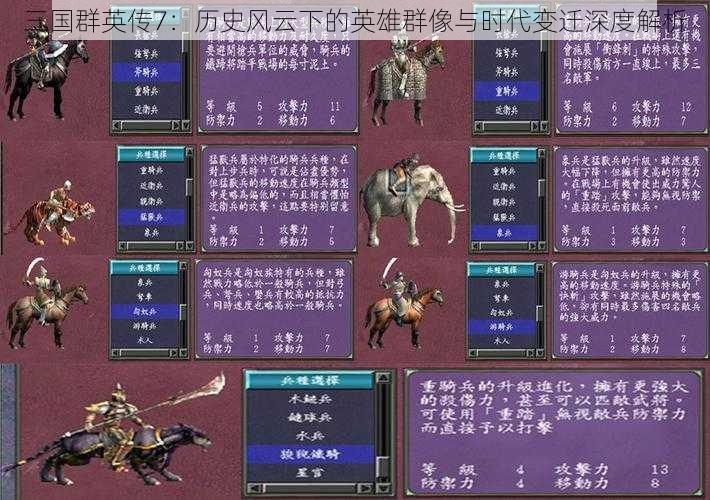 三国群英传7:历史风云下的英雄群像与时代变迁深度解析