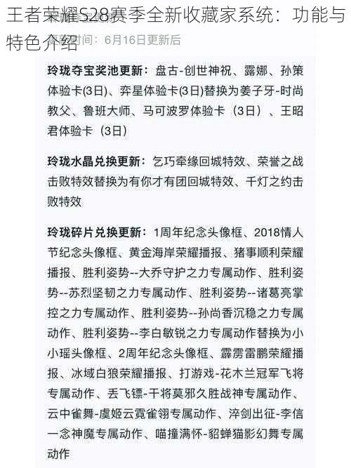 王者荣耀S28赛季全新收藏家系统:功能与特色介绍