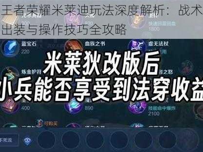 王者荣耀米莱迪玩法深度解析:战术出装与操作技巧全攻略