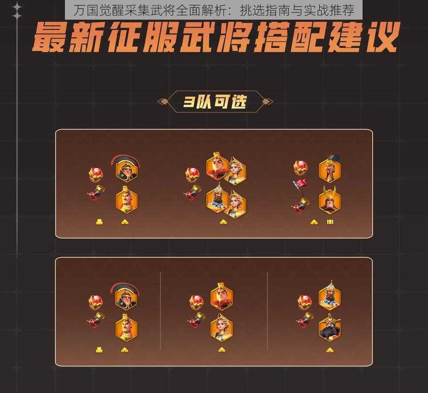 万国觉醒采集武将全面解析：挑选指南与实战推荐