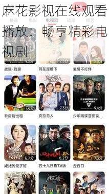 麻花影视在线观看播放:畅享精彩电视剧