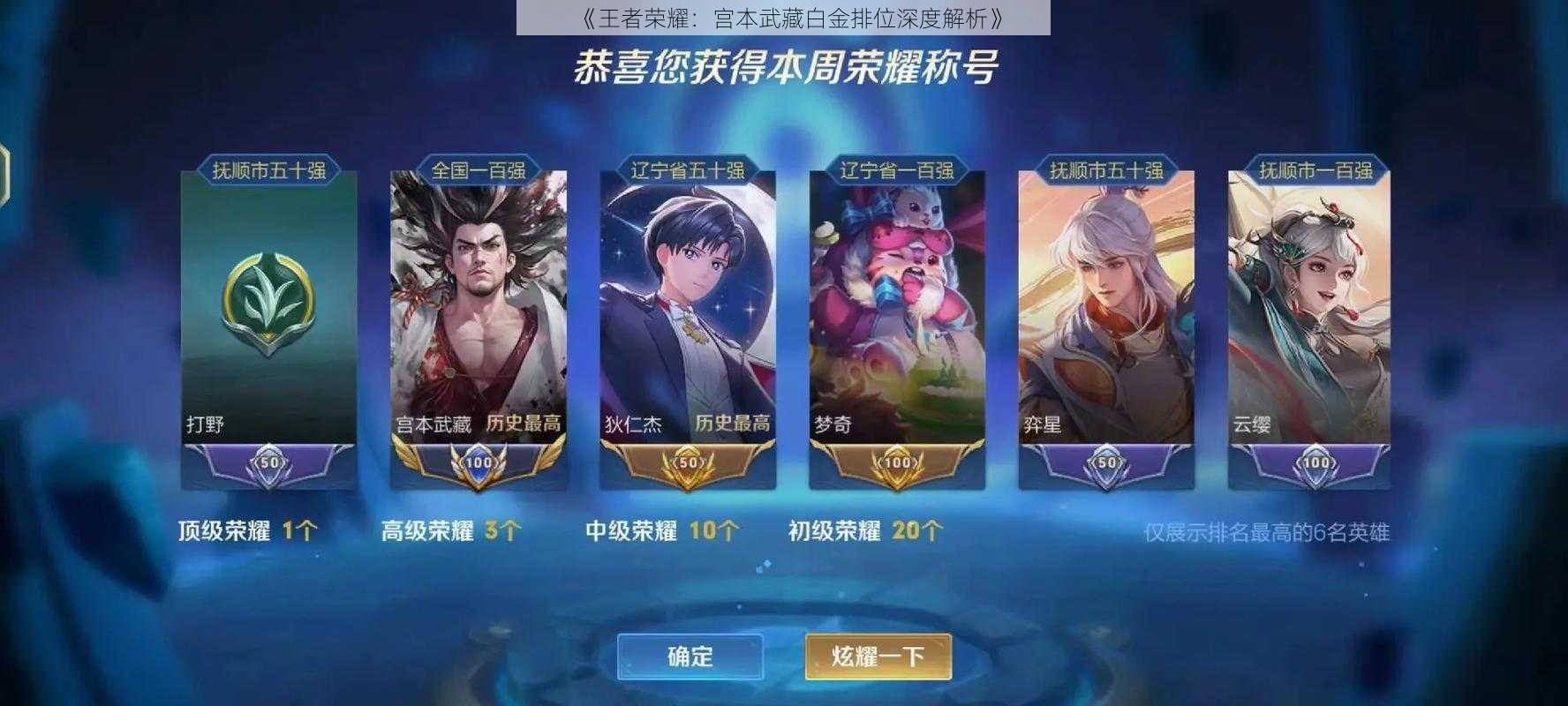 《王者荣耀:宫本武藏白金排位深度解析》