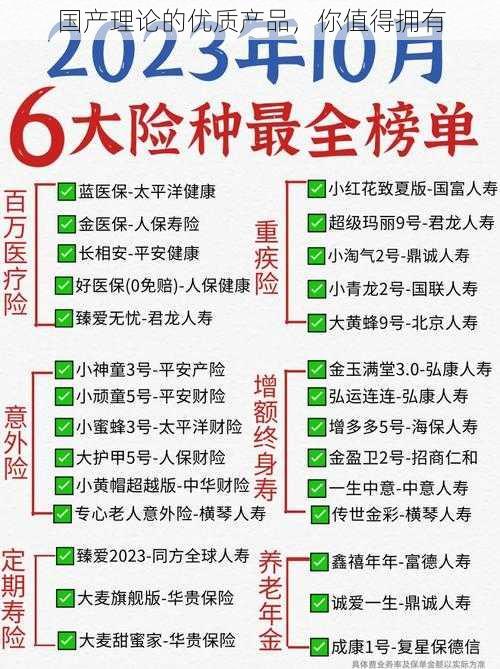 国产理论的优质产品,你值得拥有