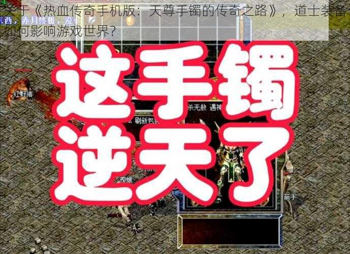 关于《热血传奇手机版:天尊手镯的传奇之路》,道士装备如何影响游戏世界?