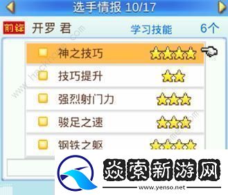 全面解析：冠军足球物语1球员属性效果一览
