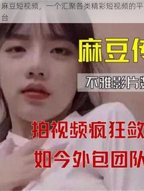 麻豆短视频,一个汇聚各类精彩短视频的平台