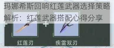 玛娜希斯回响红莲武器选择策略解析:红莲武器搭配心得分享
