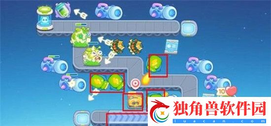 保卫萝卜4阿波尼克号第四十四关通关技巧