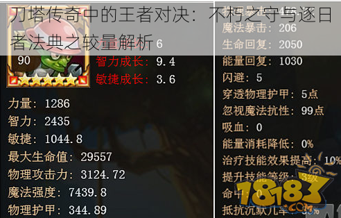 刀塔传奇中的王者对决:不朽之守与逐日者法典之较量解析