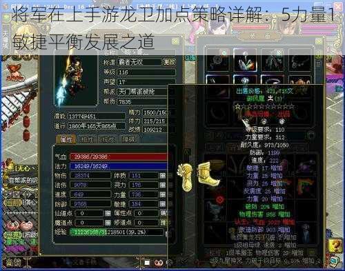 将军在上手游龙卫加点策略详解:5力量1敏捷平衡发展之道
