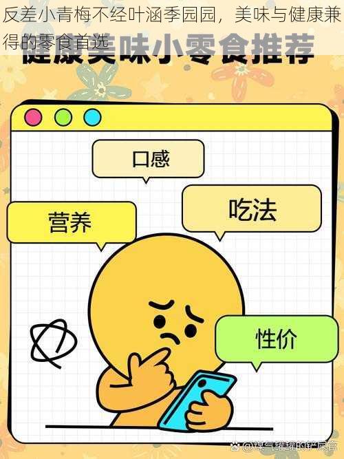 反差小青梅不经叶涵季园园,美味与健康兼得的零食首选