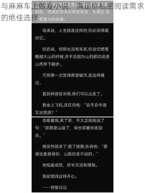 与麻麻车上做爰小说：满足你私密阅读需求的绝佳选择
