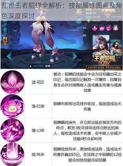 乱世王者貂蝉全解析:技能属性图鉴及角色深度探讨