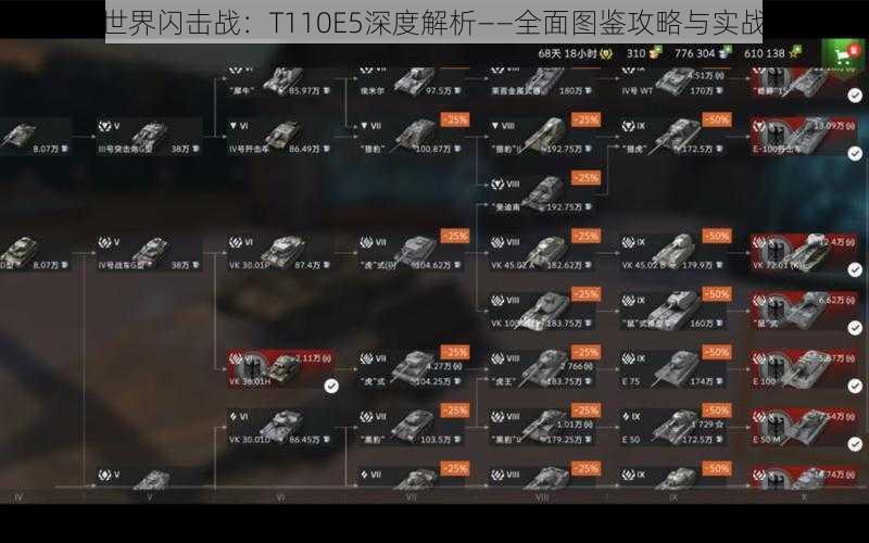 坦克世界闪击战:T110E5深度解析——全面图鉴攻略与实战体验