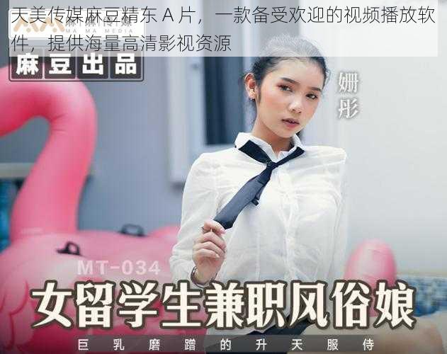 天美传媒麻豆精东 A 片,一款备受欢迎的视频播放软件,提供海量高清影视资源