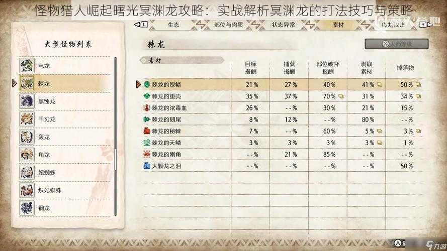 怪物猎人崛起曙光冥渊龙攻略:实战解析冥渊龙的打法技巧与策略