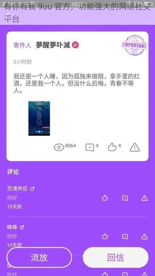 有你有我 9uu 官方,功能强大的网络社交平台
