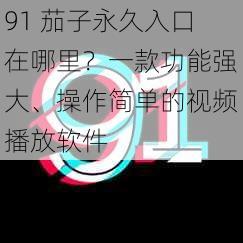91 茄子永久入口在哪里？一款功能强大、操作简单的视频播放软件