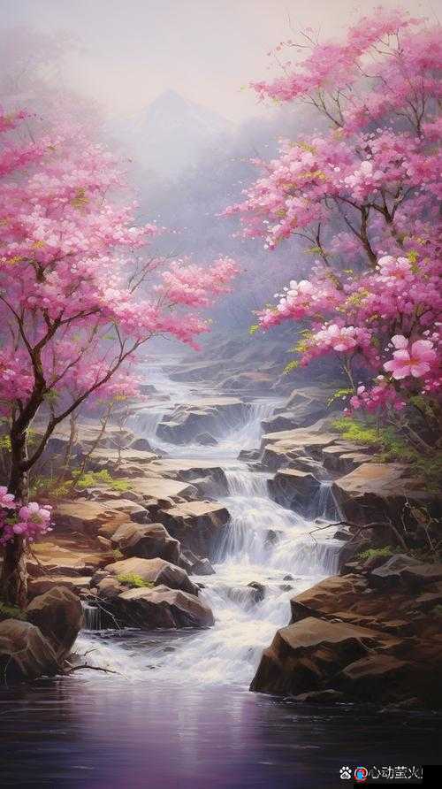 桃花洞口溪水潺潺如诗如画的绝美景致