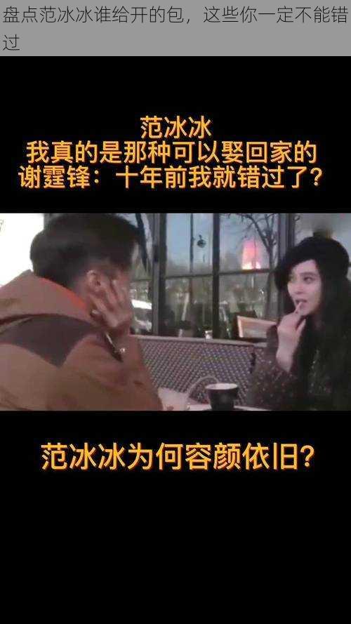 盘点范冰冰谁给开的包,这些你一定不能错过