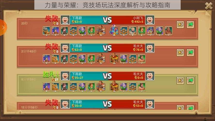 力量与荣耀:竞技场玩法深度解析与攻略指南