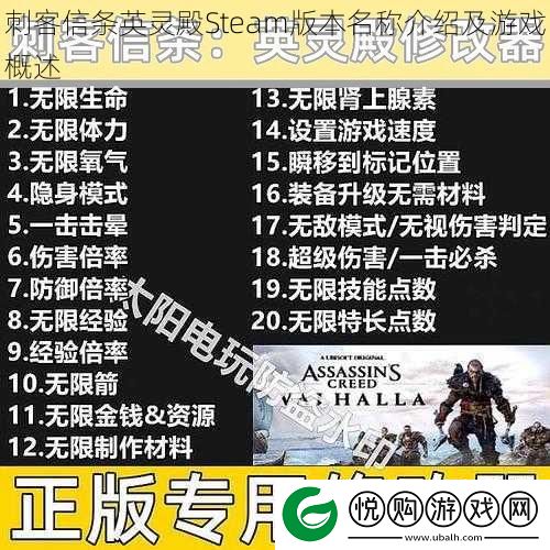 刺客信条英灵殿Steam版本名称介绍及游戏概述